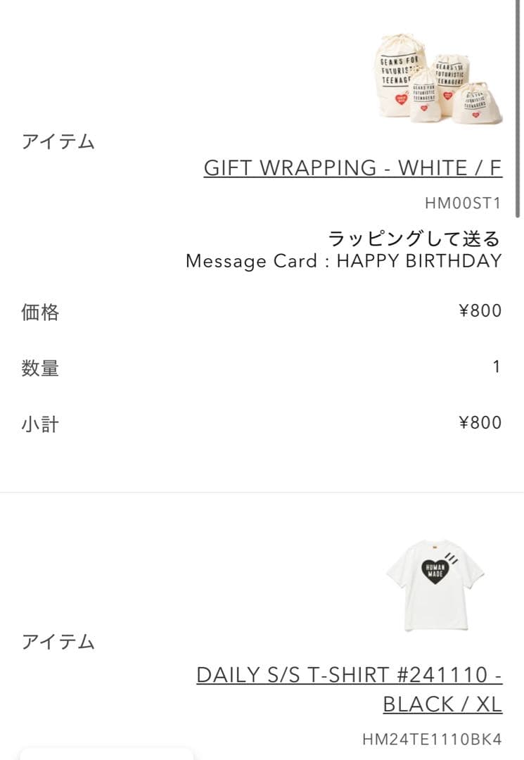 ヒューマンメイド 半袖Tシャツ 2022.11.10