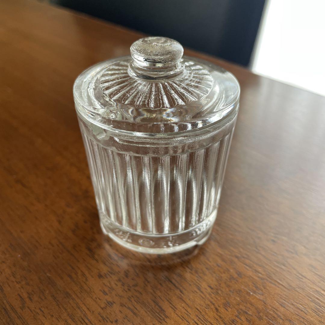 アンティーク ガラス 蓋物 味の素