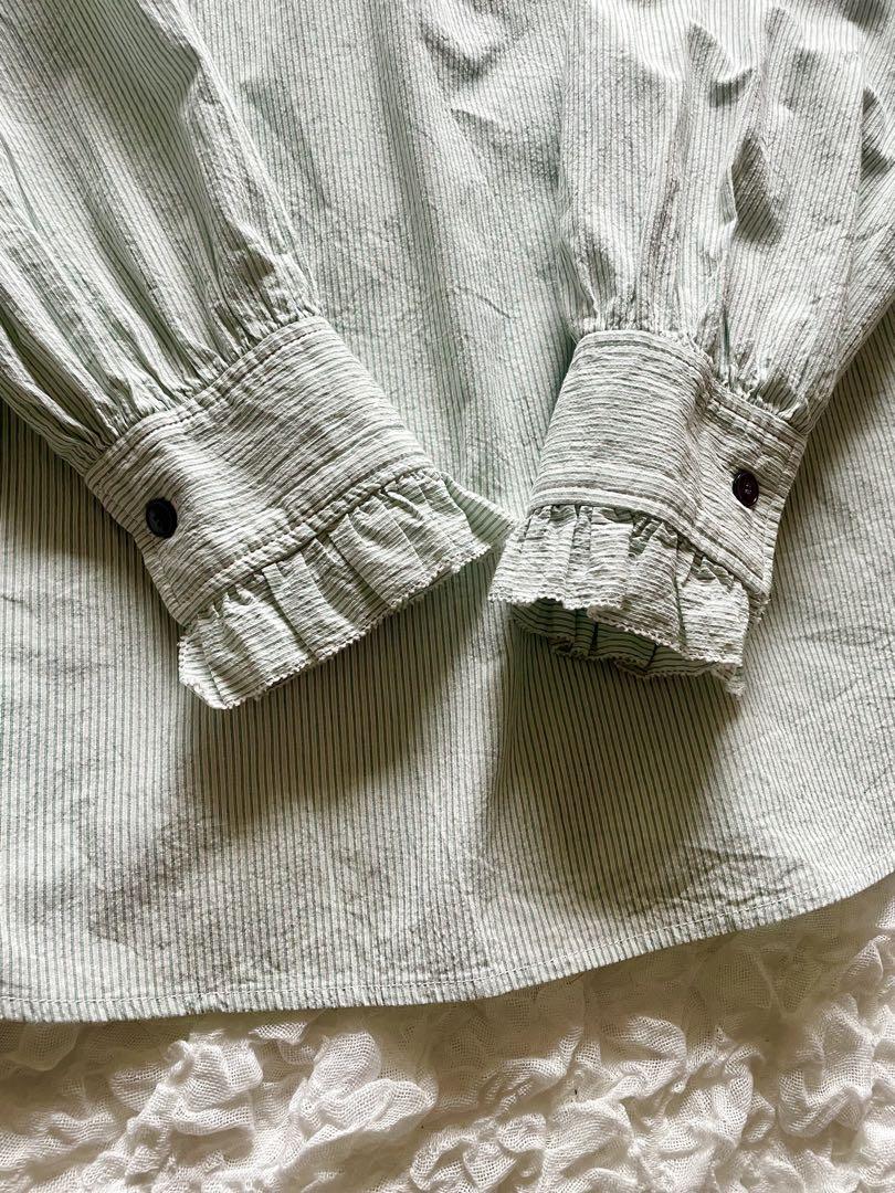 美品✨ BEARDSLEYビアズリー フリル襟 ブラウス コットン