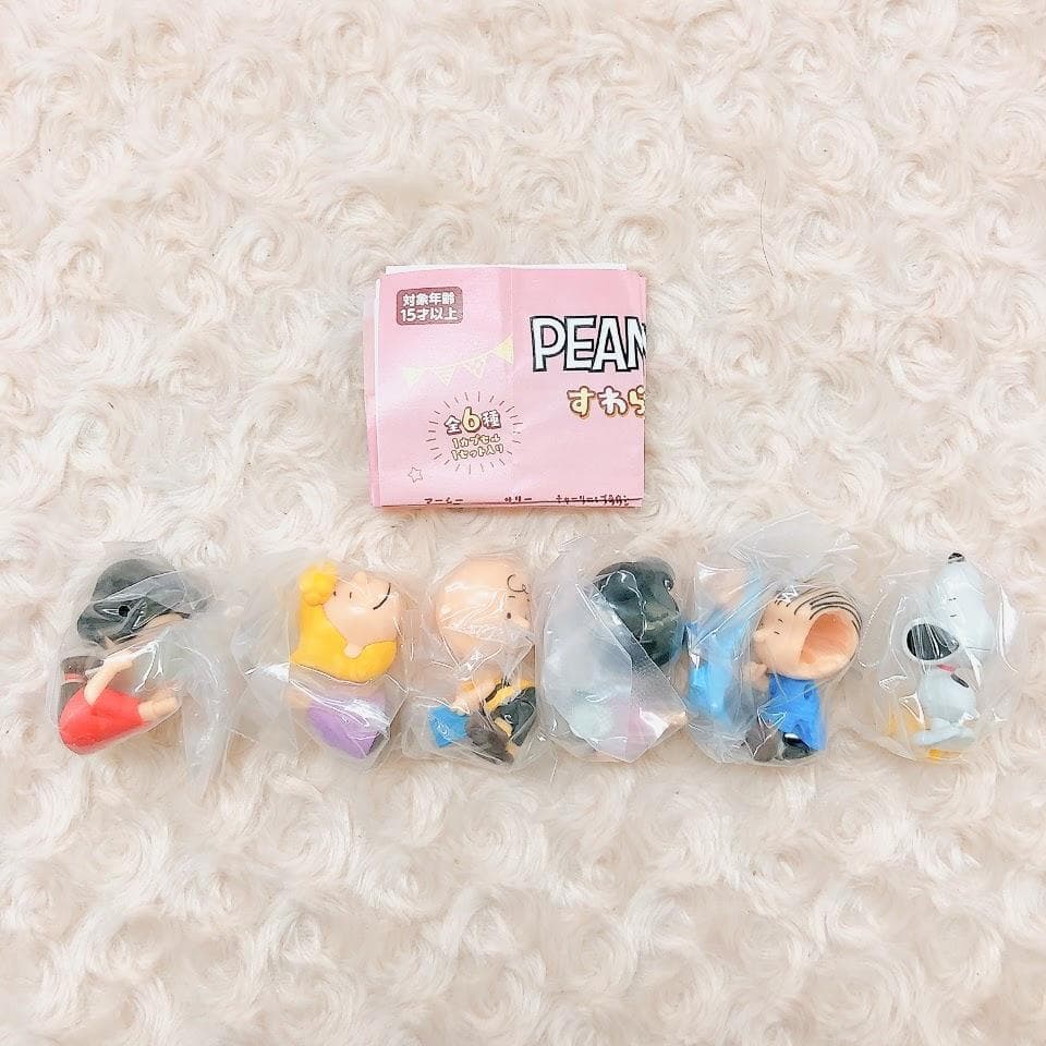スヌーピー すわらせ隊 全6種 コンプセット : PEANUTS すわらせ隊 フルコン 全６種 ／ : おもちゃ