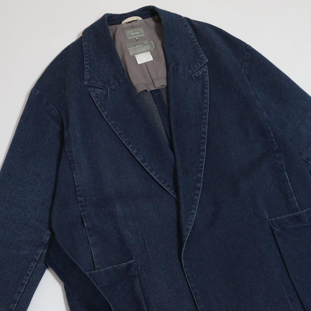 得価100%新品 ATELIER BÉTON アトリエベトン 刺し子コンシールコート インディゴ ODdkN-m66254490472 大特価在庫