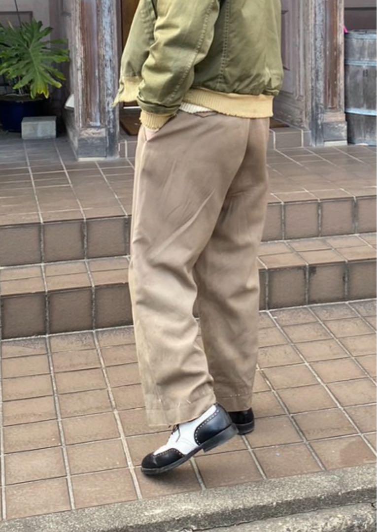 50s wool gabardineウールギャバジン スラックス
