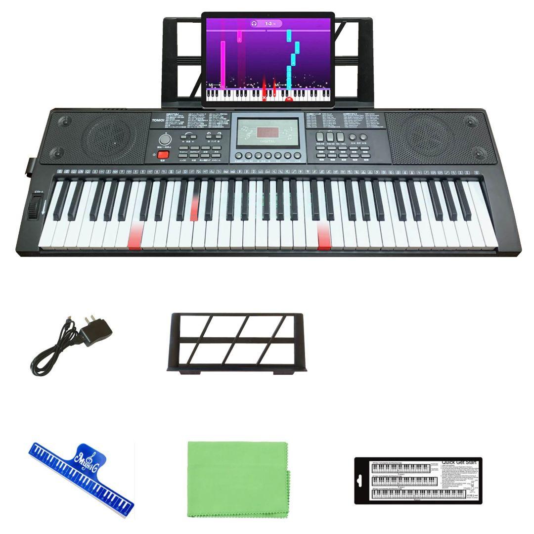 【安心発送】 61鍵盤 電子ピアノ 光ナビゲーション LED 日本語表記 MIDI 鍵盤楽器