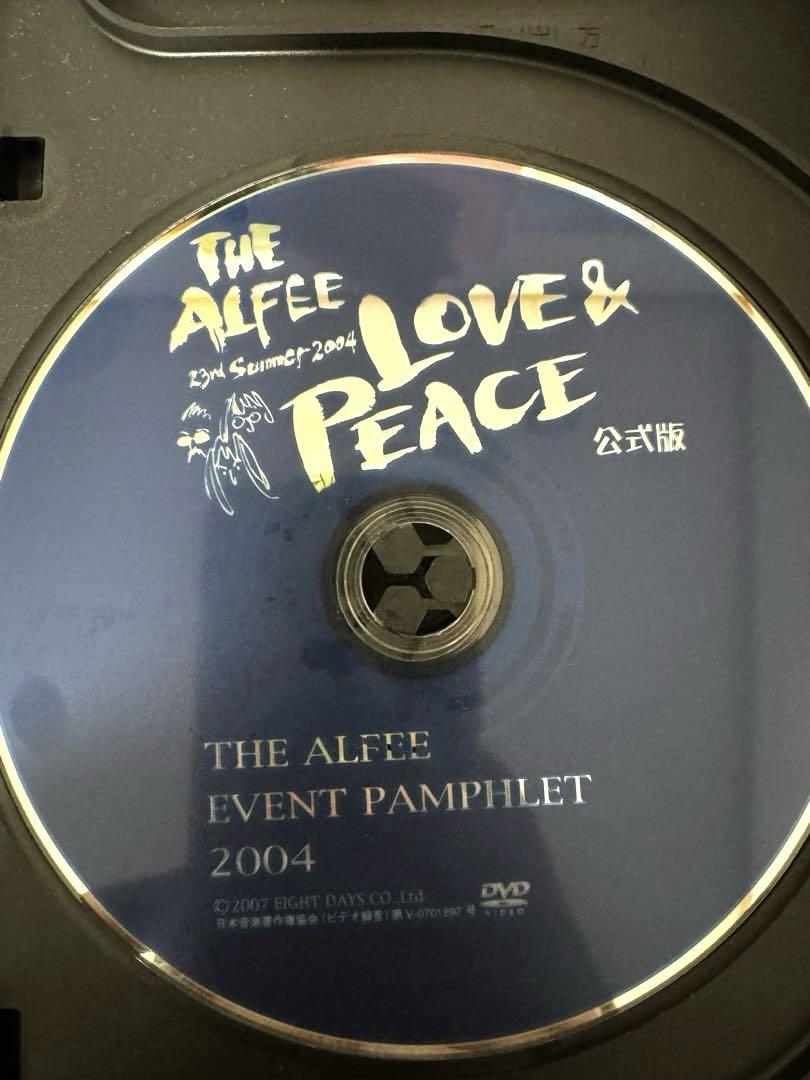 【美品】THEALFEE Love & Peace DVDパンフ’04 2枚組