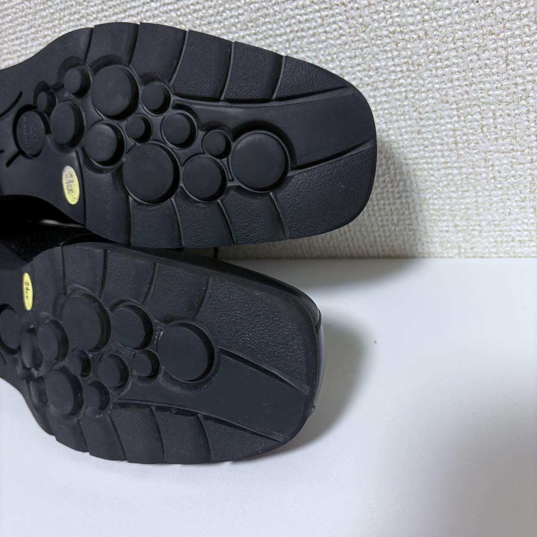 pedala ペダラ　24cm EE 黒　レースアップ　ウォーキングシューズ