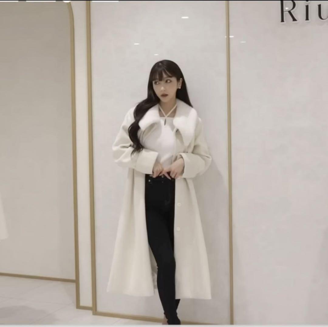 ジャケット・アウター riu Fur collar long coat RIU Fur collar long coat / Riu ジャケット・アウター