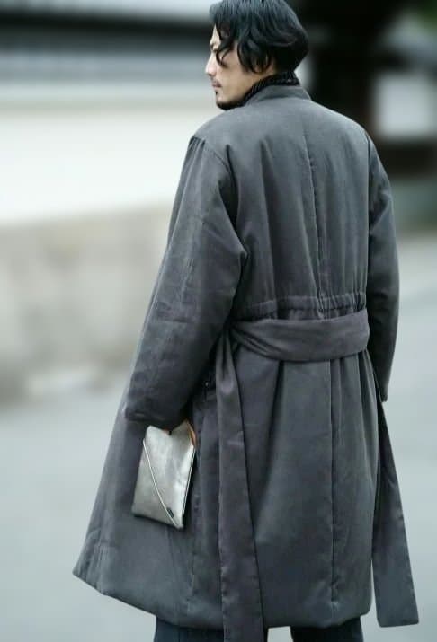 【✨新品✨】SOU・SOU◎フェイクヌバック 丹前 中綿袷 墨色 環繋ぎ矢車文 【✨新品✨】SOU・SOU◎フェイクヌバック 丹前 中綿袷 墨色 環繋ぎ矢車文