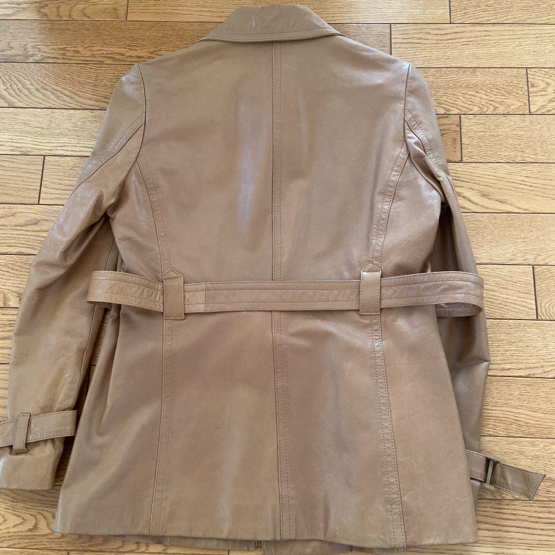 【23区】レザートレンチコート　牛革　　size38 23区 レザーコート 牛革 ブラウン - メルカリ
