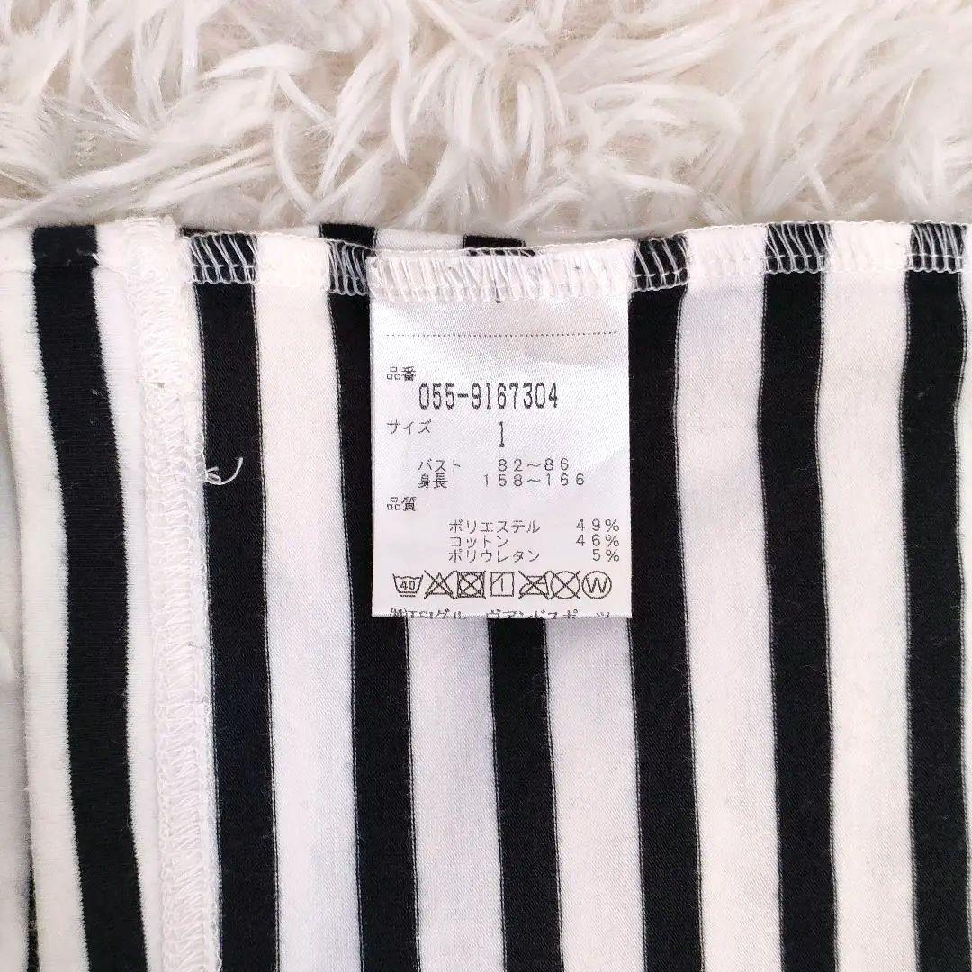 PEARLY GATES レディース M モックネック ストライプシャツ