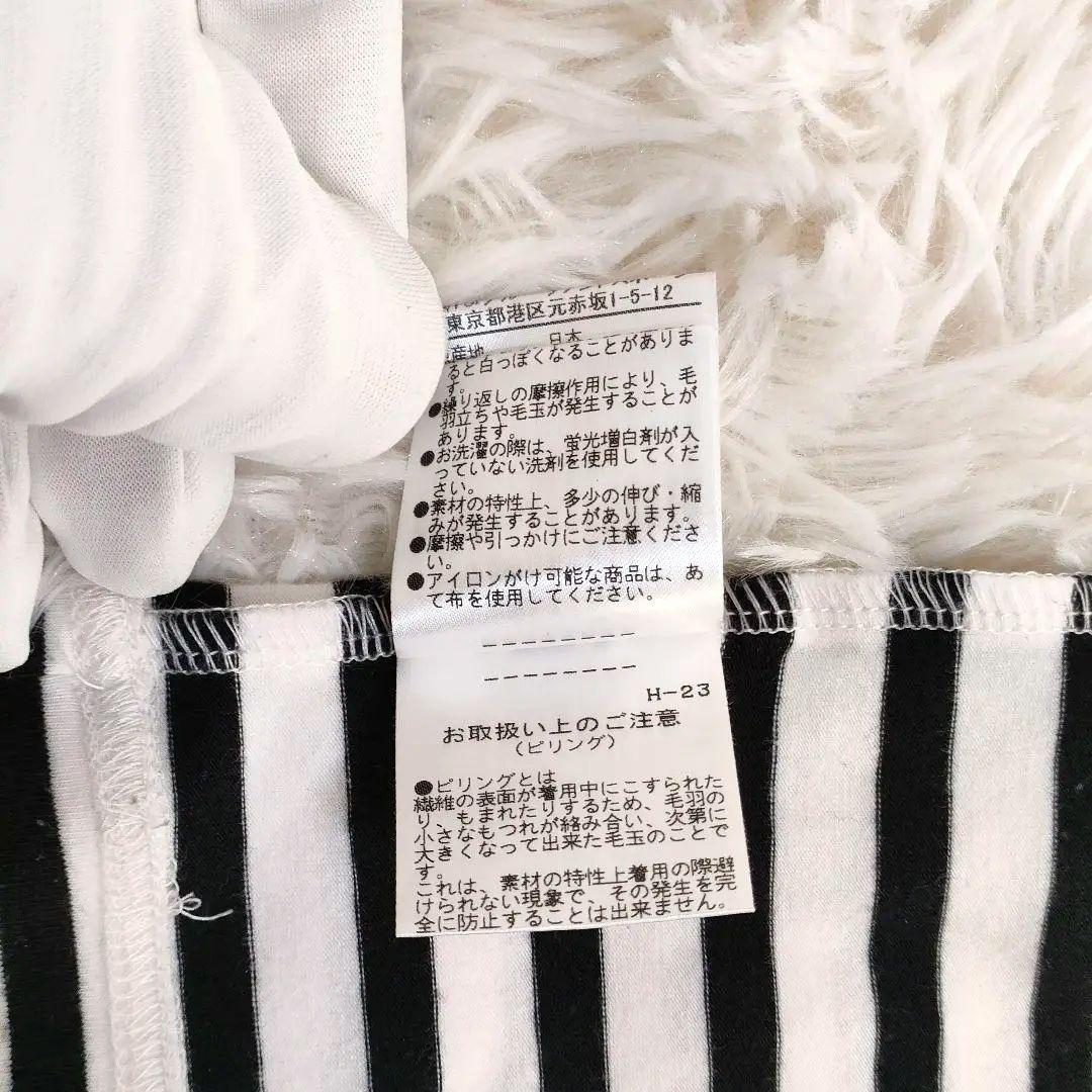PEARLY GATES レディース M モックネック ストライプシャツ
