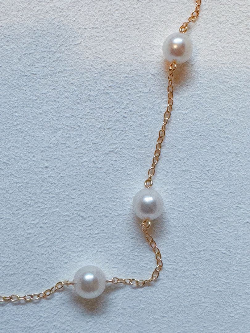 K18 ステーションネックレス ミキモト アコヤ 6.0-6.5mm K18 ステーションネックレス ミキモト アコヤ 6.0-6.5mm