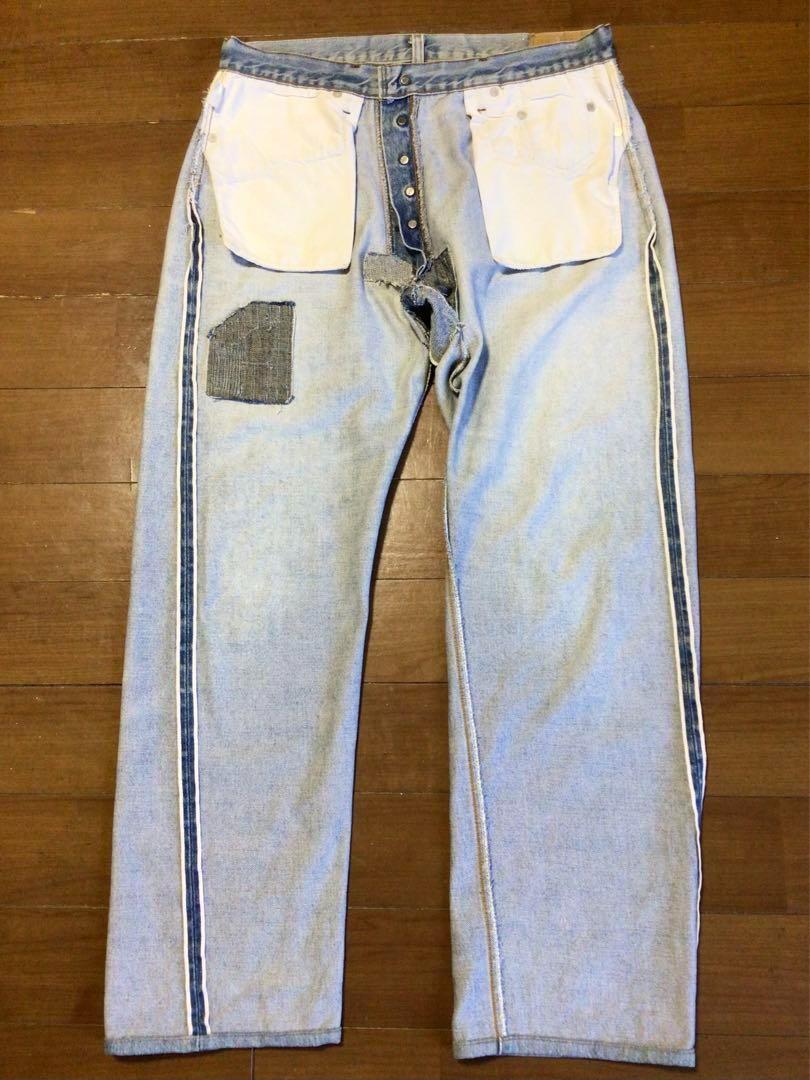 ★80sUSA製リーバイス501 赤耳 W36 股下75cm黒カン 内股シングル