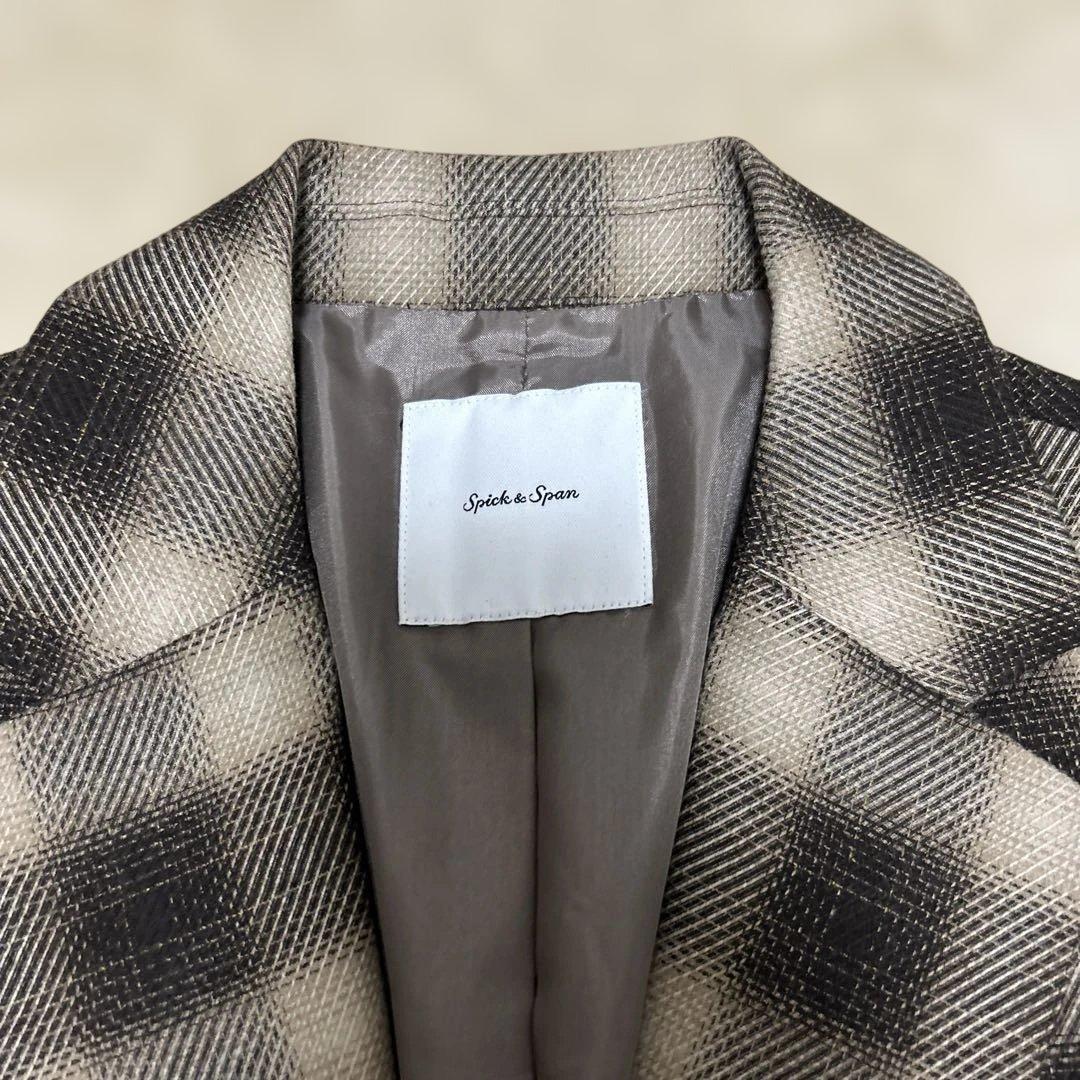 【新品タグ付き】Spick & Span サイドベンツオーバーチェックジャケット