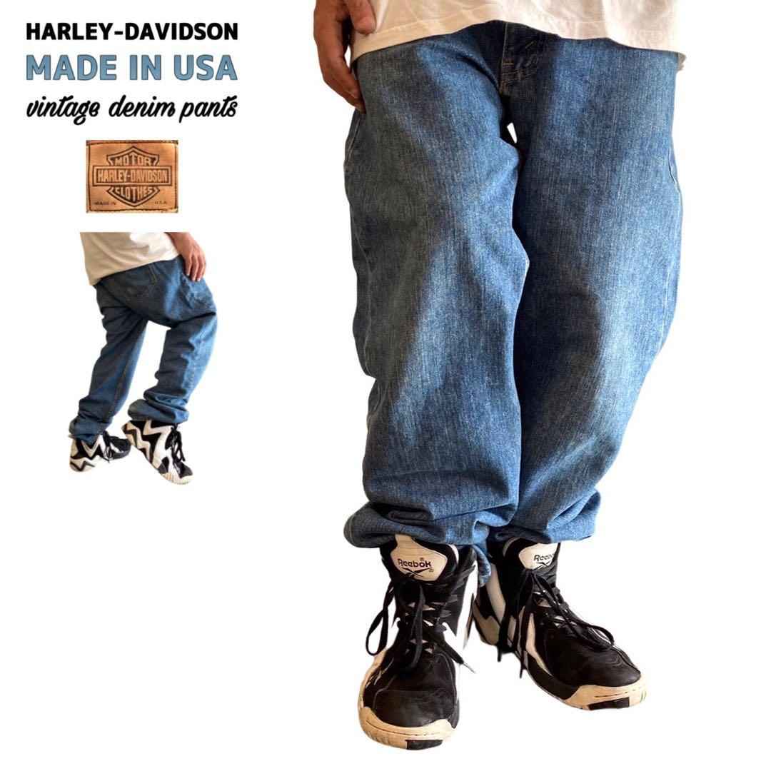 ハーレーHARLEY-DAVIDSONデニム超 スコービルジッパーL Harley-Davidson