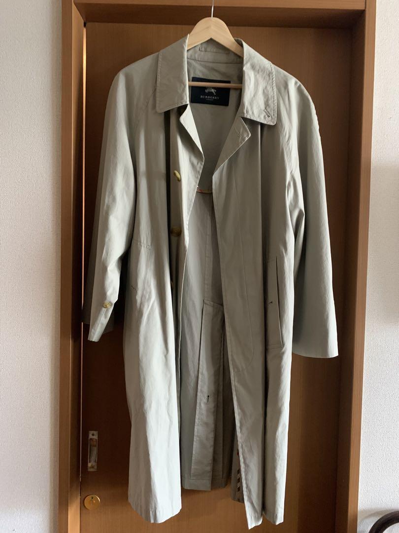 BURBERRY グレー ロングレインコート
