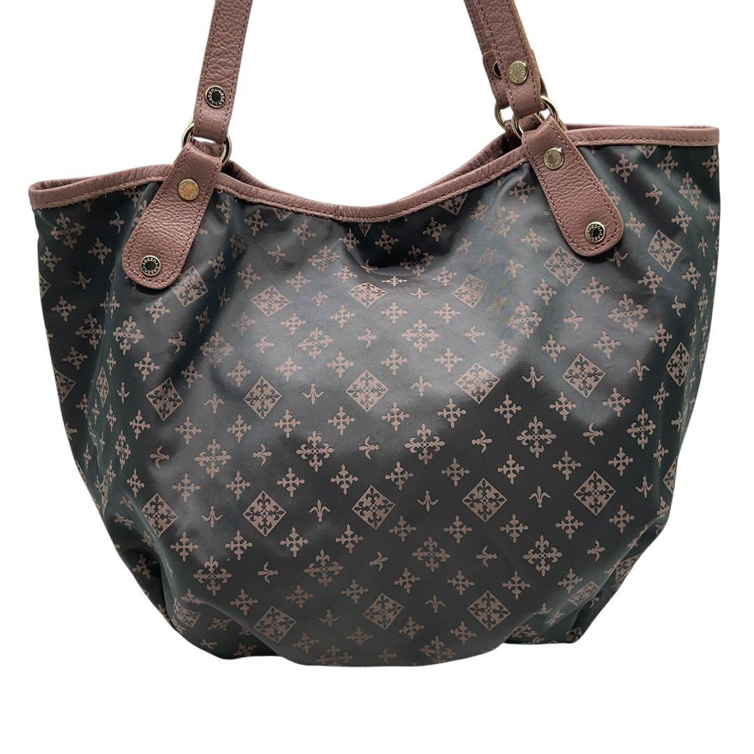 russet ラシット トートバッグ ハンドバッグ ナイロン レザー ピンク 茶