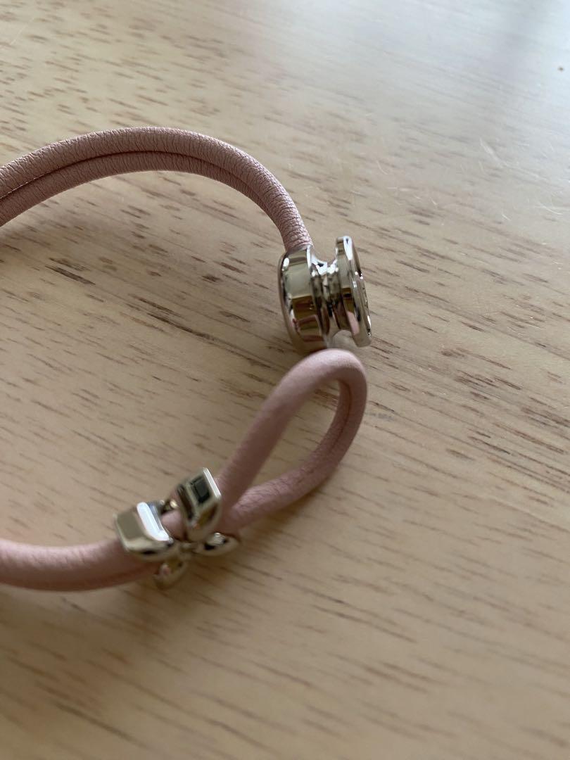 Louis Vuitton ピンク レザー ブレスレット