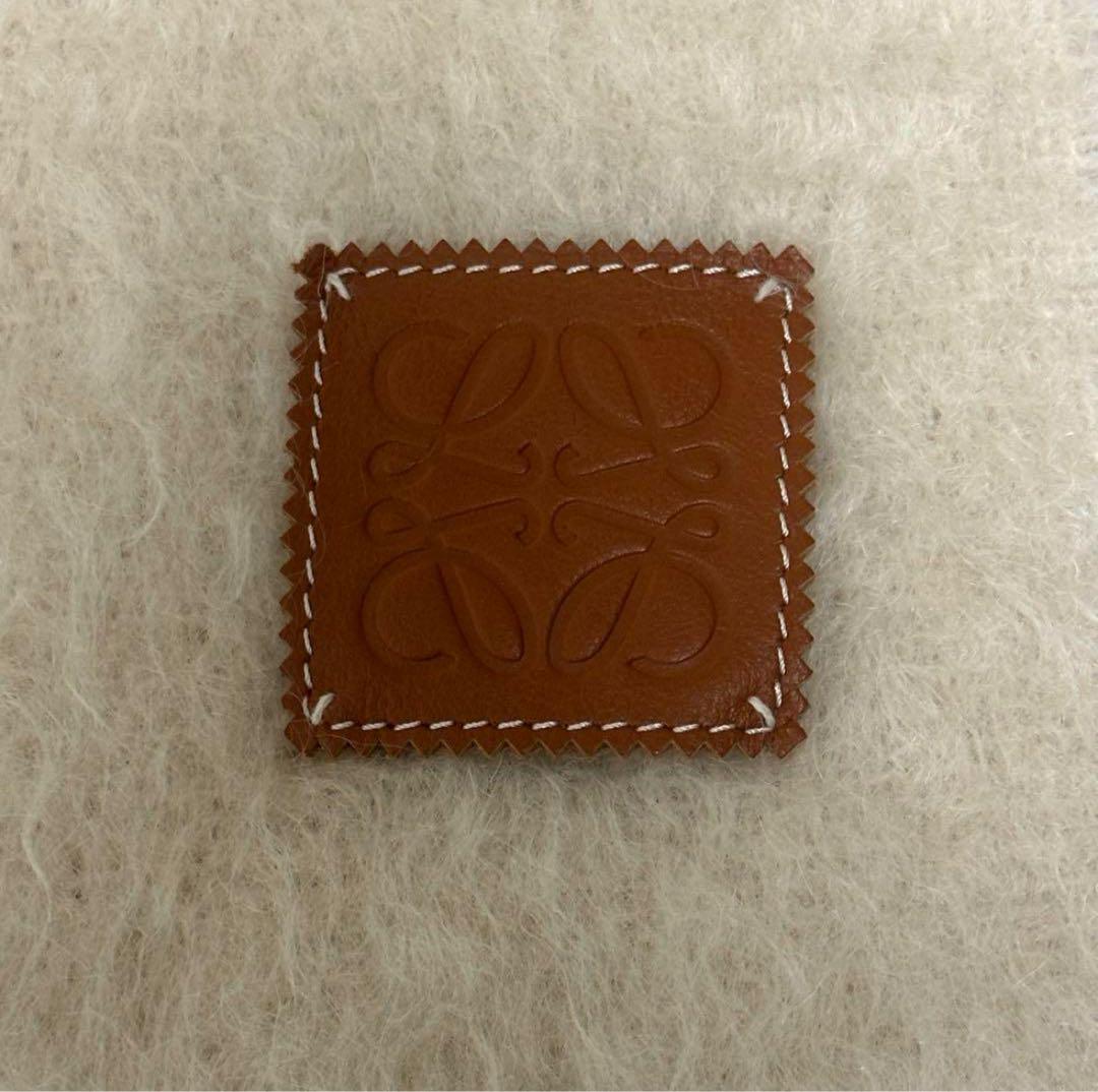 LOEWE ロエベ スカーフモヘア＆ウール(ホワイト)