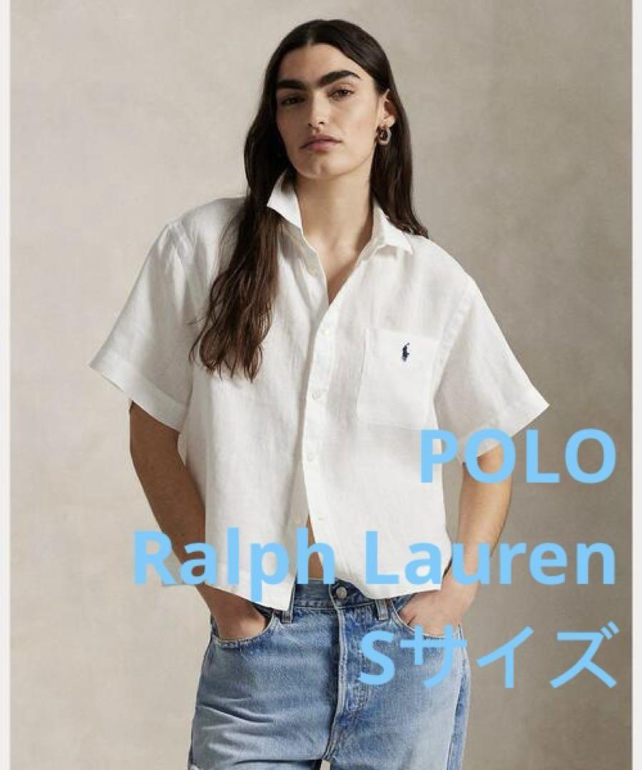 POLORALPHLAUREN ポロリネン ショートスリーブ シャツ　麻100%