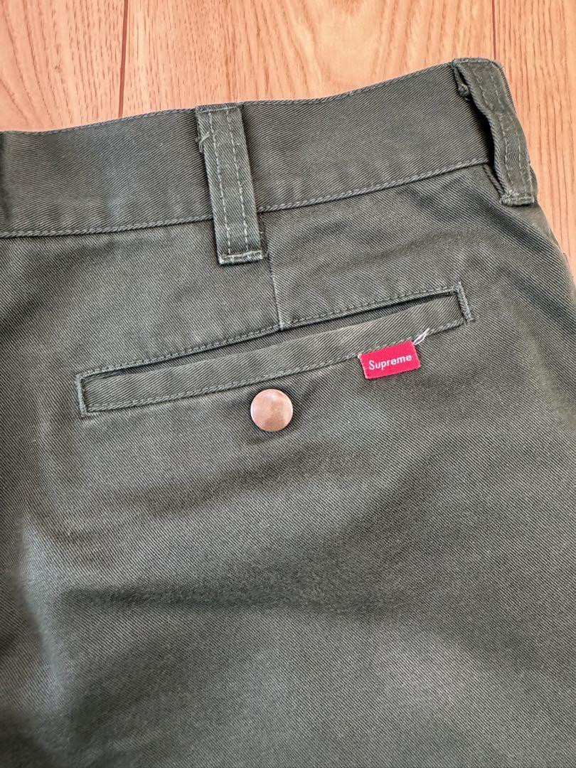 supreme ワークショーツ　M ダークグリーン