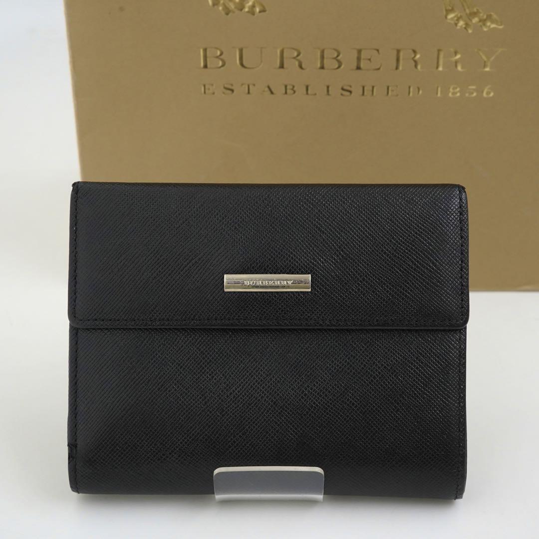 ✨新品未使用✨　BURBERRY ミニ財布　ノバチェック　プレート　がま口