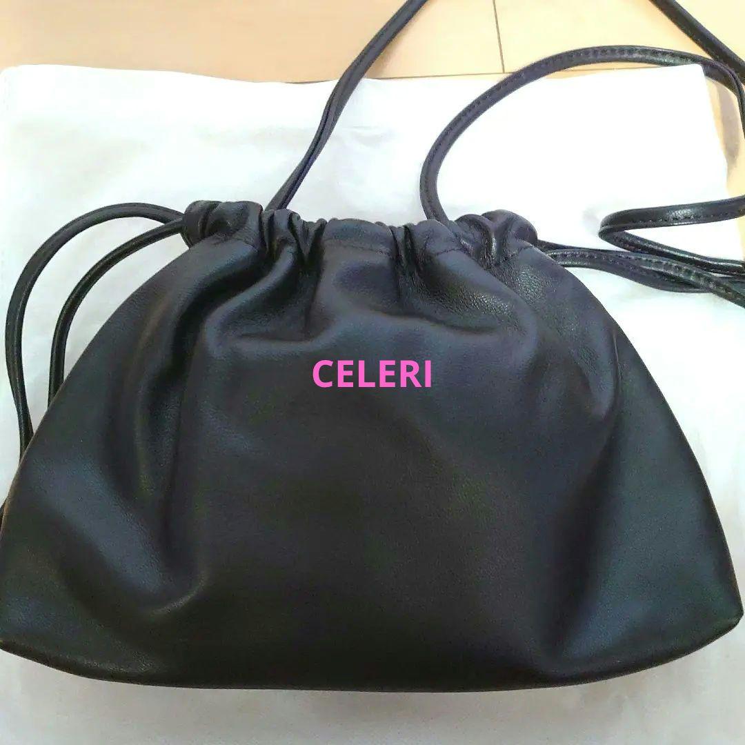 ドゥーズィエムクラス CELERI 巾着ショルダーバッグ ブラウン