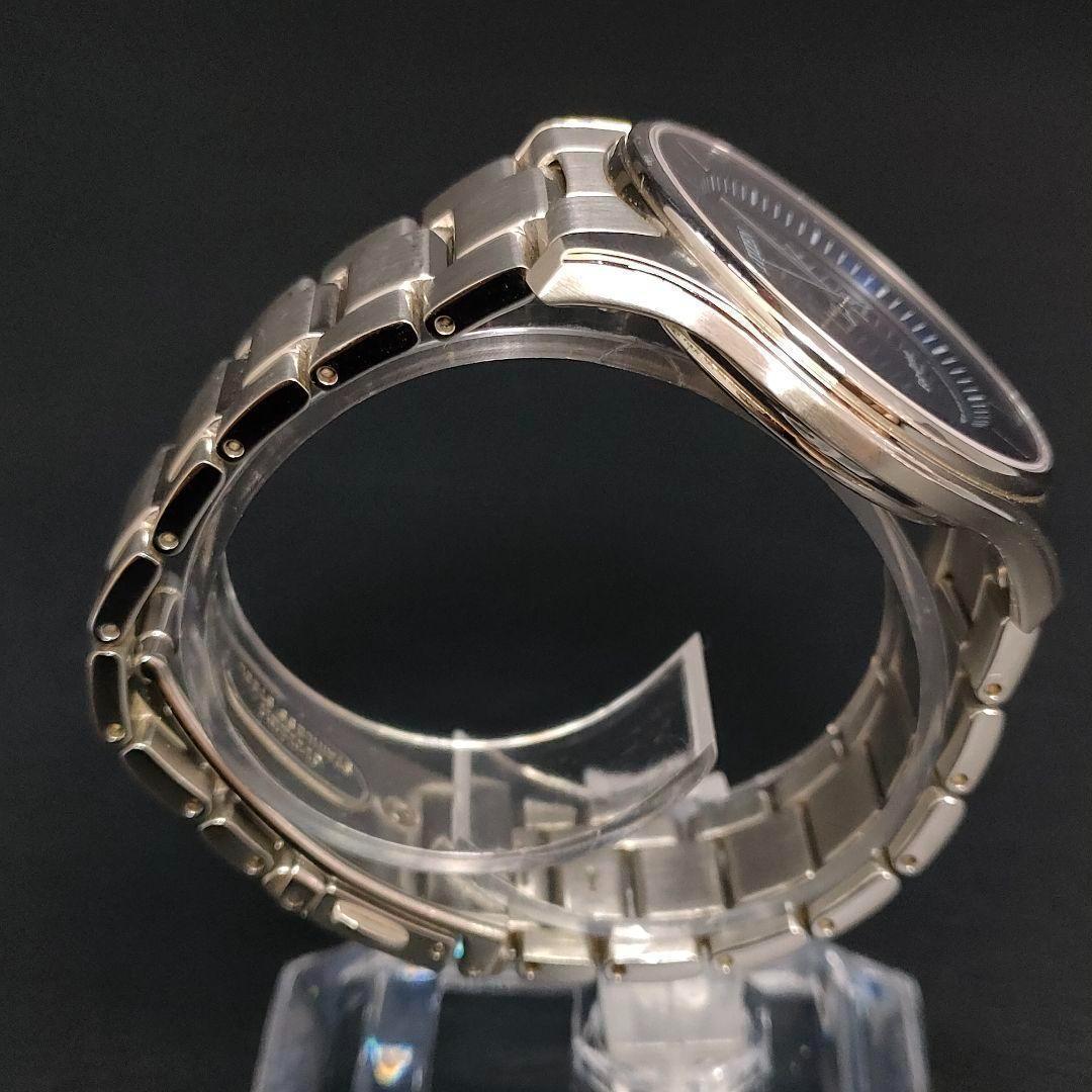 極美品　CITIZEN　シチズン　E031　ネイビー　シルバー　ソーラー　メンズ