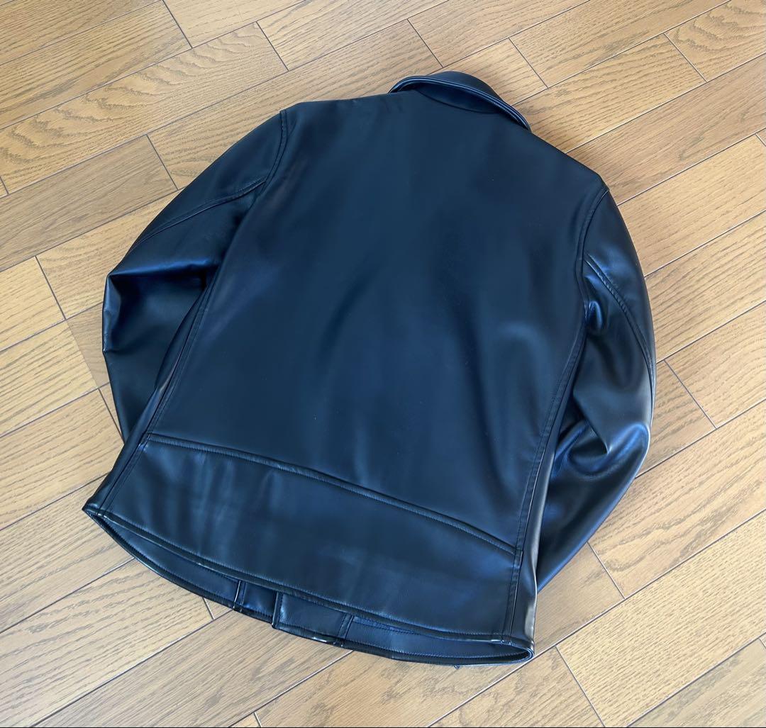 Edwin ブラック ダブルライダースジャケット