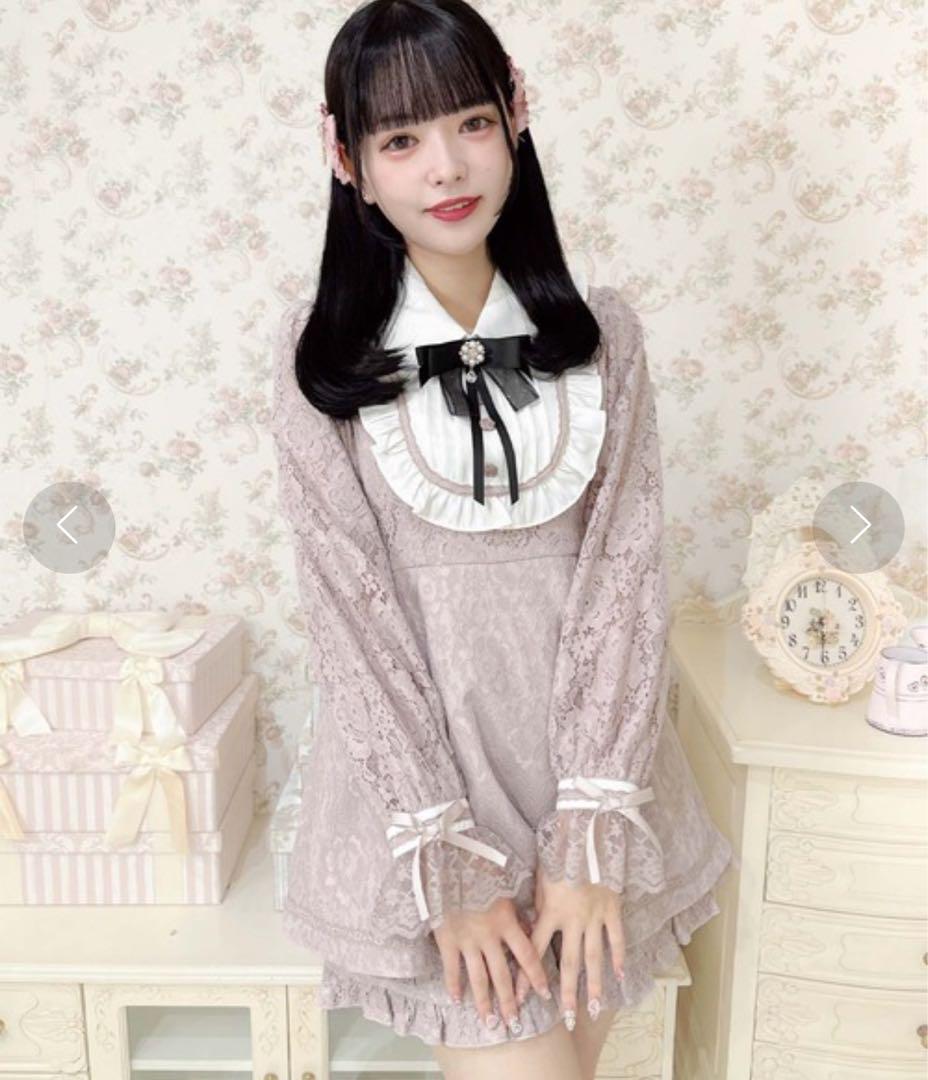 ROJITA バックリボンレースSETUP ピンク
