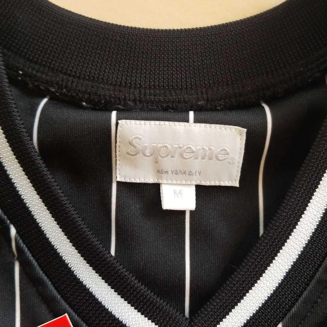 ブラック† Supreme ストライプ お値下げ不可 TkRaY-m66311428647 ベースボールシャツ ーデもかっ