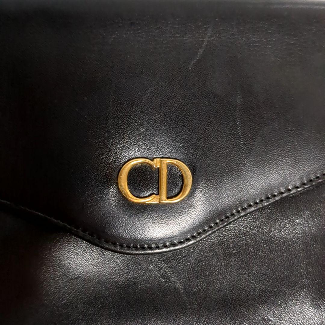 ✨Dior✨ハンドバッグ CDロゴ金具 レザー ブラック