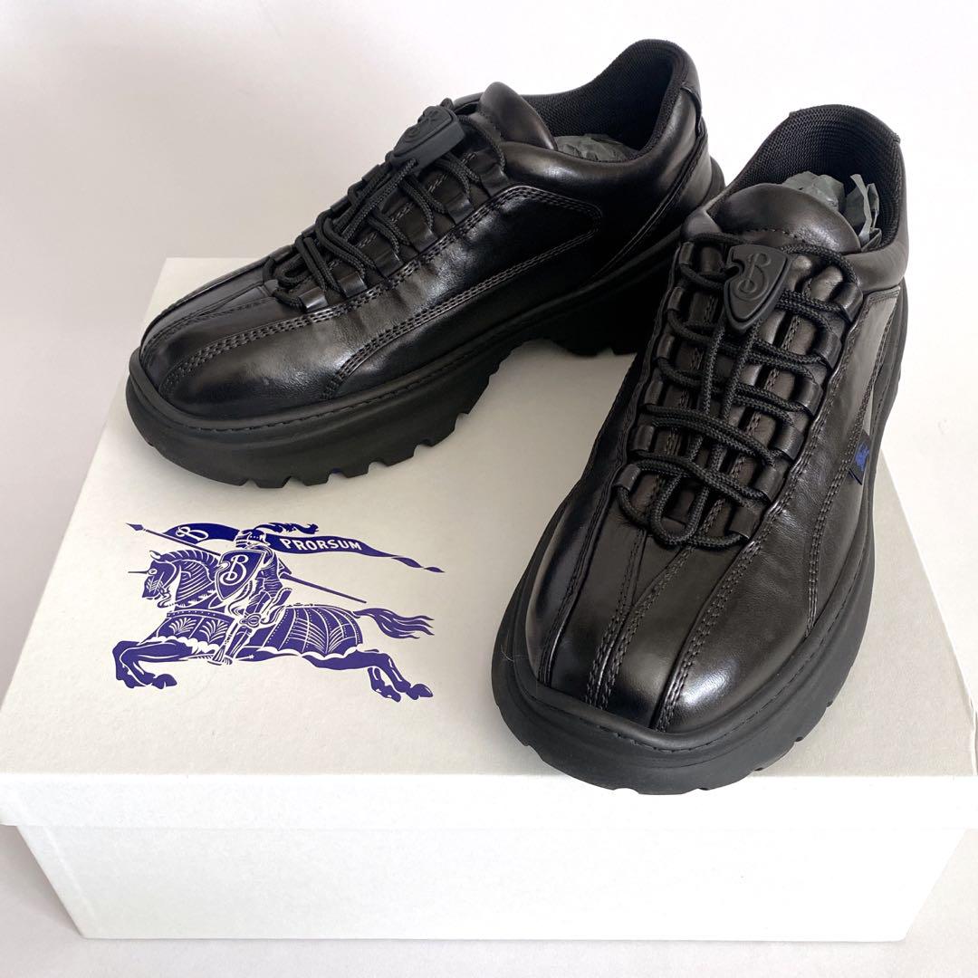 極美品2024Burberry scoot レザーシューズ　ブラック　28cm