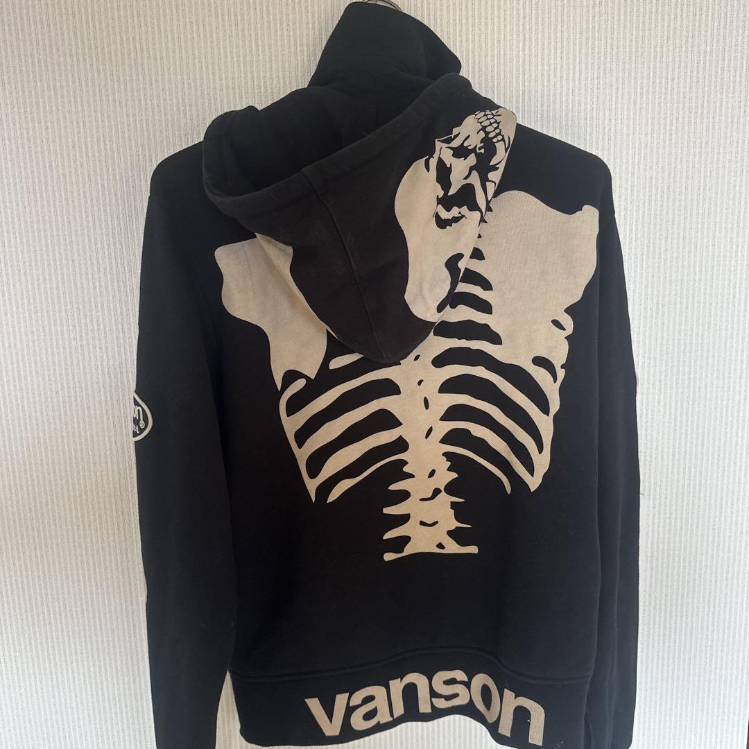 mastermind　vanson スカル 骨格デザイン パーカー VANSON × MASTERMIND WORLD BOXY BONE HOODIE マスターマインド