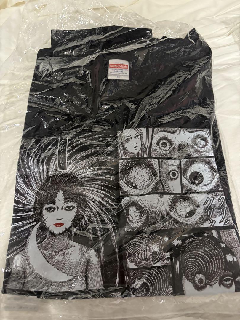 伊藤潤二 うずまき Tシャツ XL 黒谷あざみ 五島桐絵