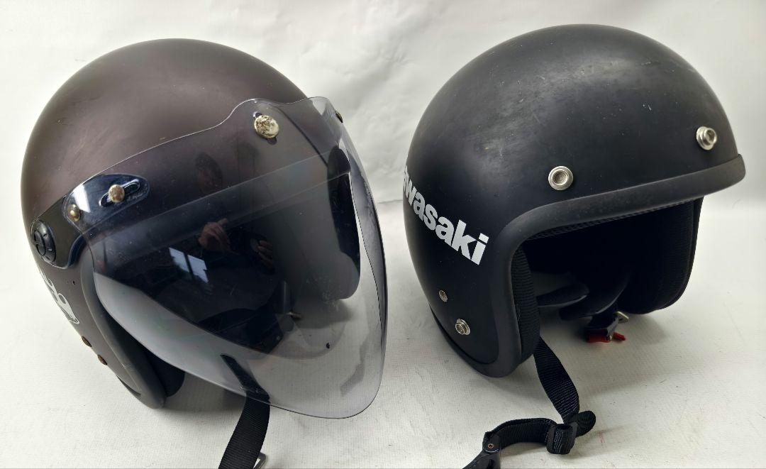 バイク用ヘルメット 2個セット Vanch Kawasaki ジェットヘルメット