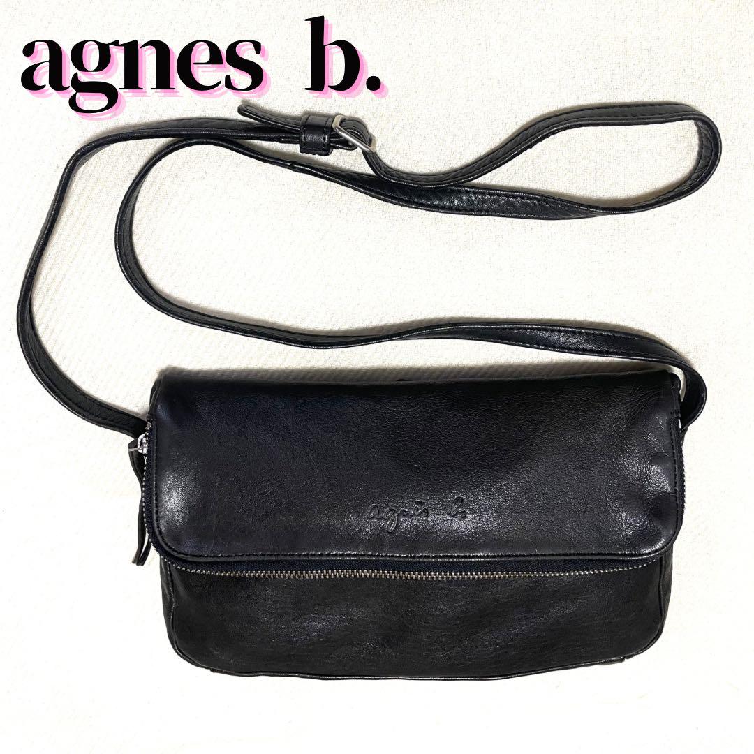 適切な価格 美品【agnes b.】アニエスベーCU01SAC ショルダーバッグ黒