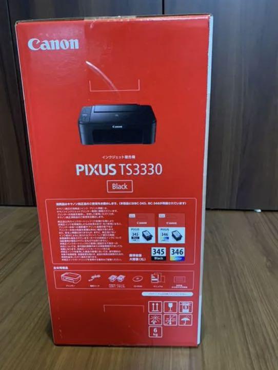 いただきあ✑ 新品 Canon PIXUS TS3330 ブラック 2種インク付 JBfjm-m66319443942 未開封 モノクロ