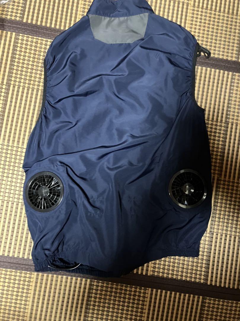限界値値下送料込！空調服ジーベック　ファン／バッテリー付　LLネイビー　ほぼ新品
