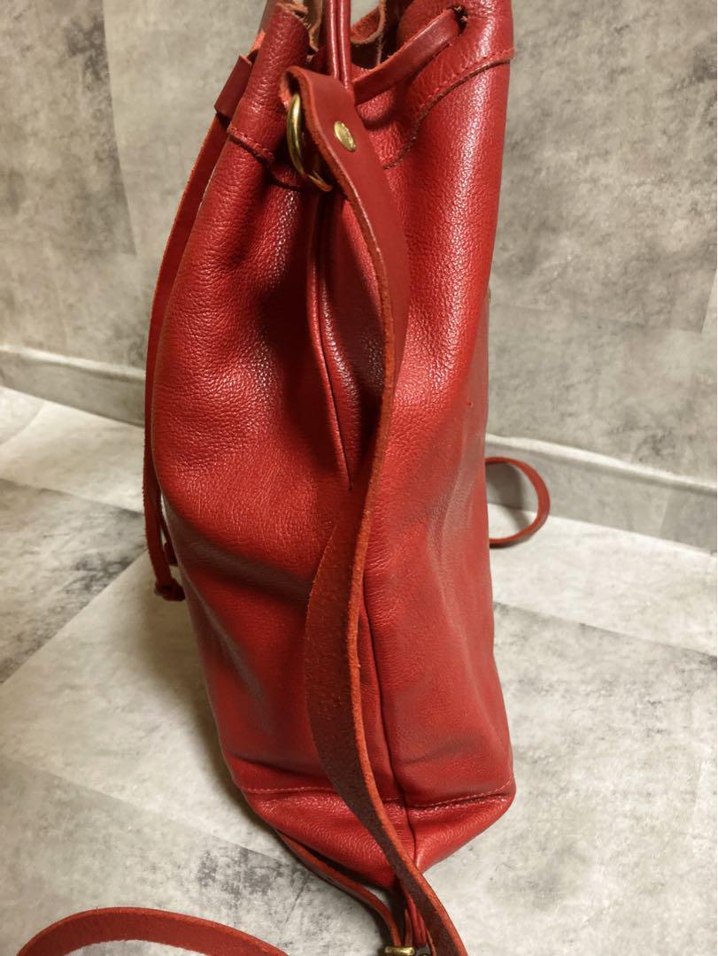 美品 イルビゾンテ A4 リュック レッド