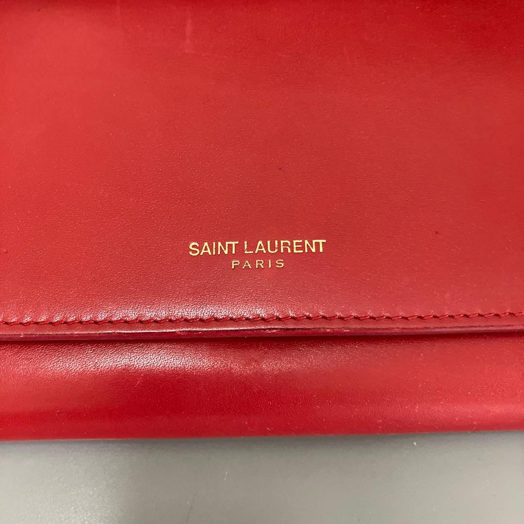 SAINT LAURENT 長財布 レッド SAINT LAURENT 長財布 レッド