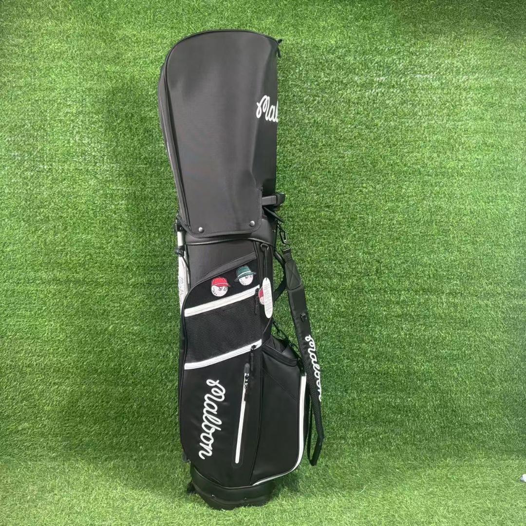 即日発送 マルボンゴルフ キャディバッグ malbon golf バック 黒色