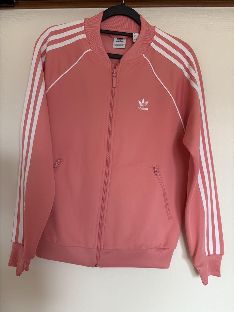 adidas トラックジャケット ピンク - メルカリ