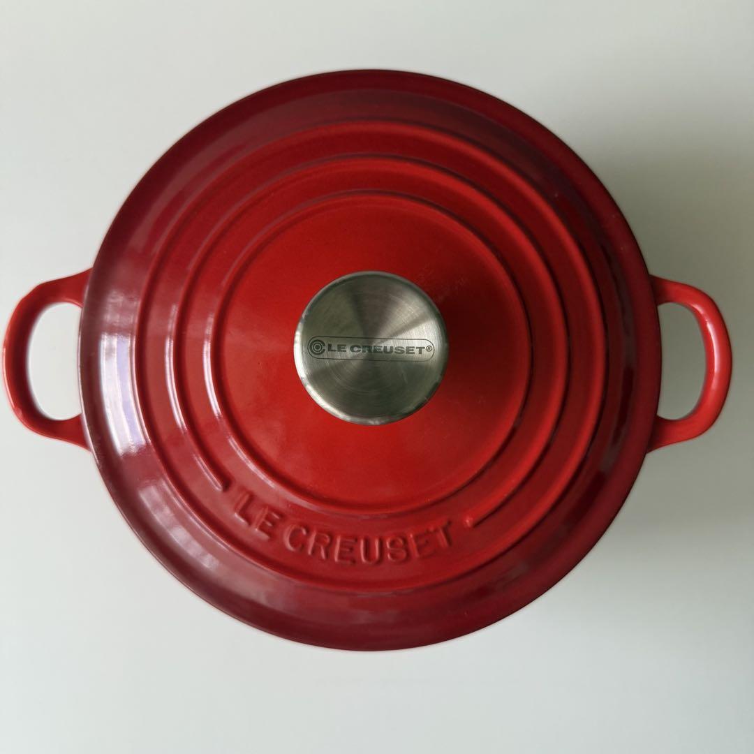 LE CREUSET 赤 両手鍋 20センチ LE CREUSET 両手鍋 20cm 赤