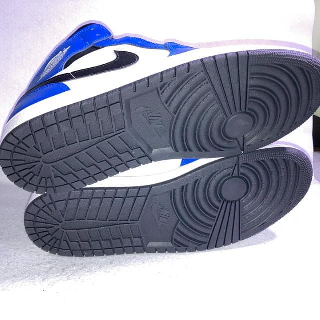 エアジョーダン1 MID ブルー 青 白 黒 31cm 箱付き