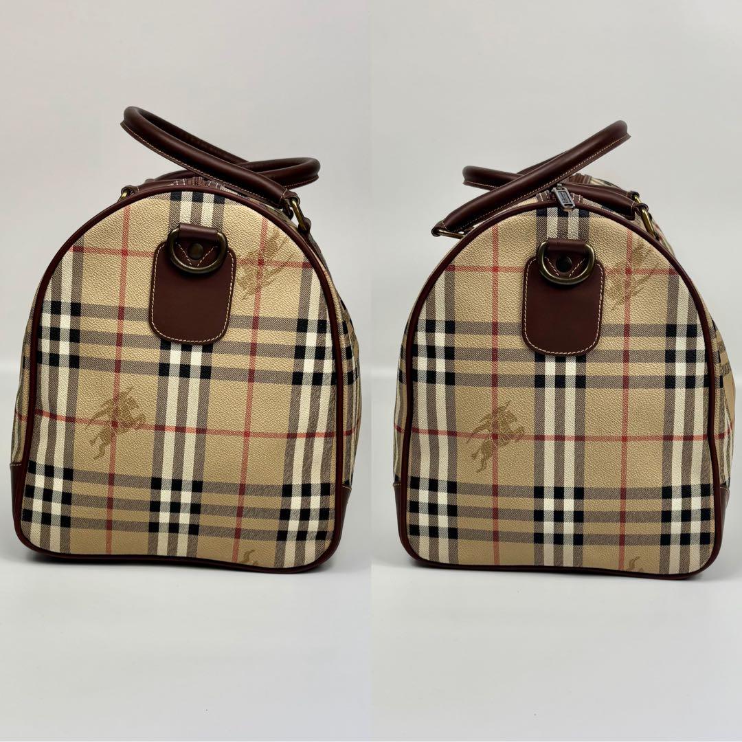 Burberry チェック柄 ボストンバッグ 大容量　旅行　トラベル品 BURBERRY ボストンバッグ トラベルバッグ 大容量 旅行 ノバ