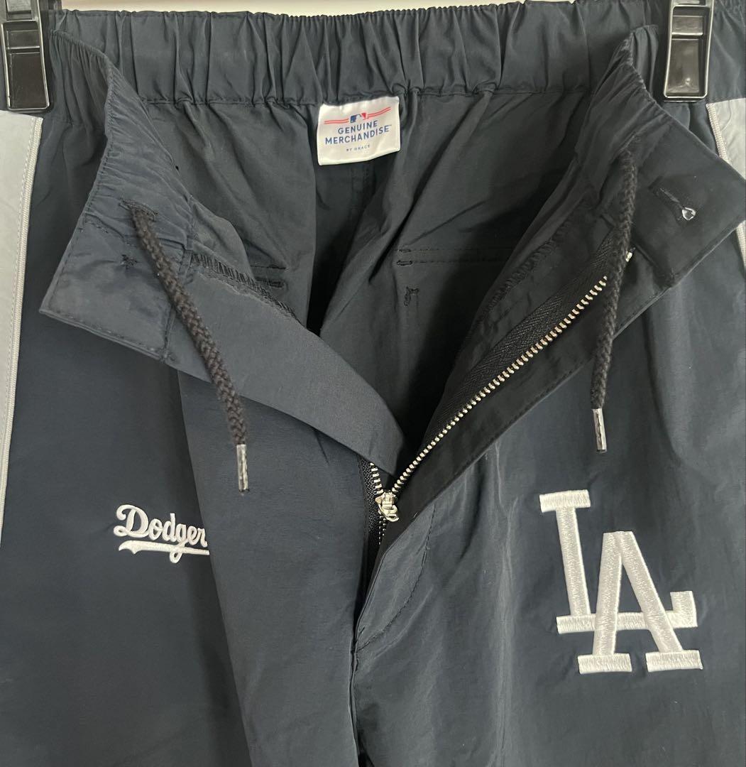 【極美品】【新品級】MLB ドジャース　ナイロン　セットアップ　M ネイビー