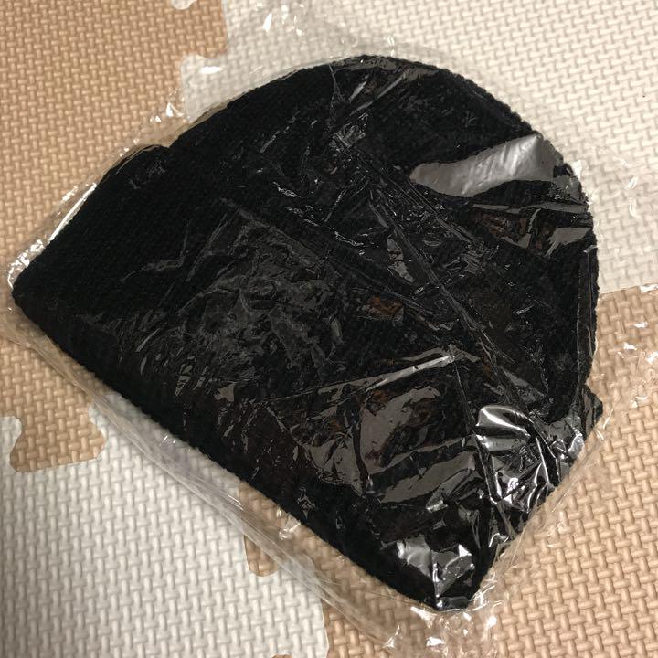 【新品未使用】ニットキャップ ビーニー ニット帽 浅め ブラック 黒