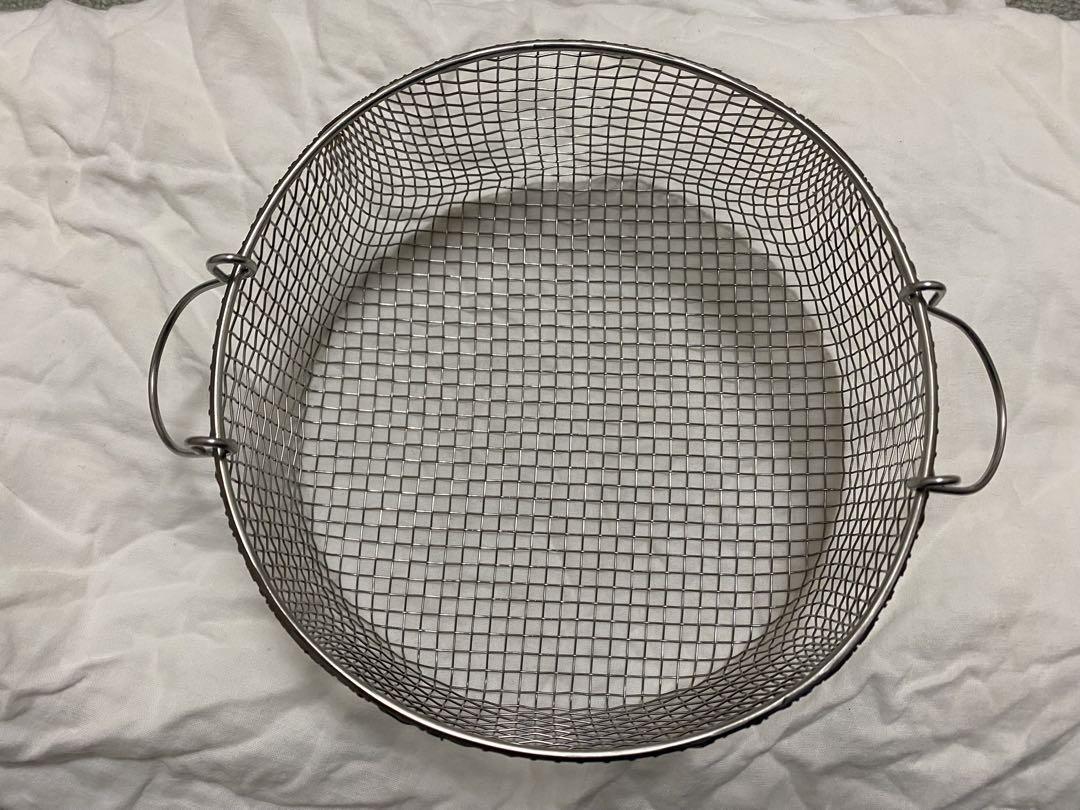 鳥井金網工芸 ステンレス製 丸カゴ （直径20cm） 水切りカゴ