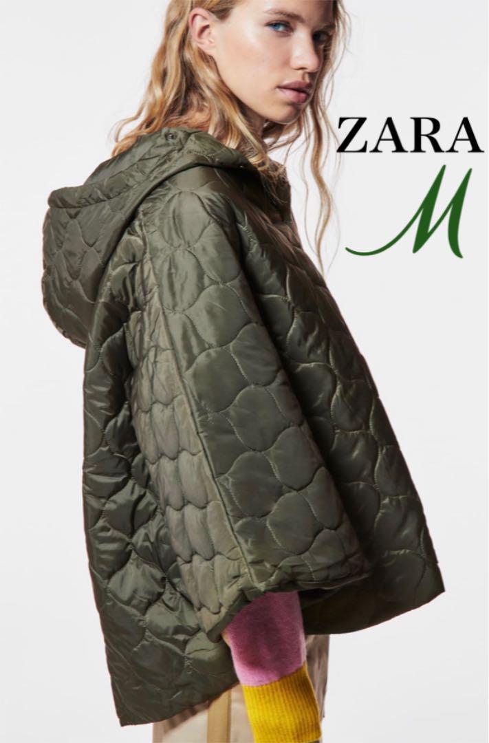 13 ZARA 1点のみ ウォーターリペレントキルティングケープ ポンチョ