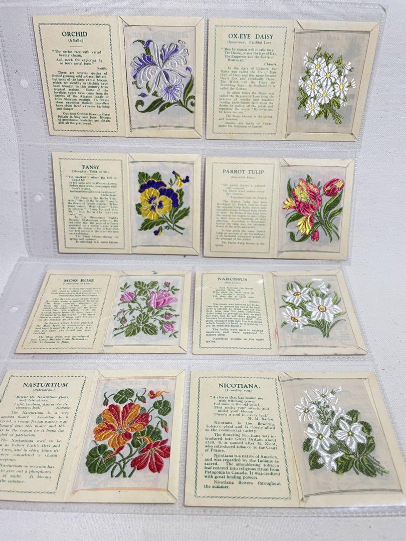 Mサイズ 花の刺繍　シガレットカード　60枚